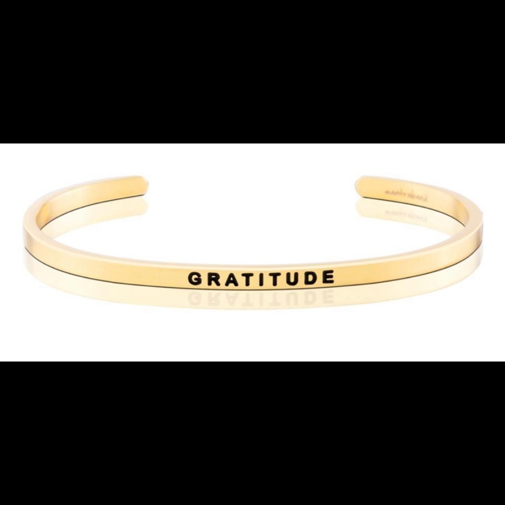 MantrBand “Gratitude” Gold Plated Cuff